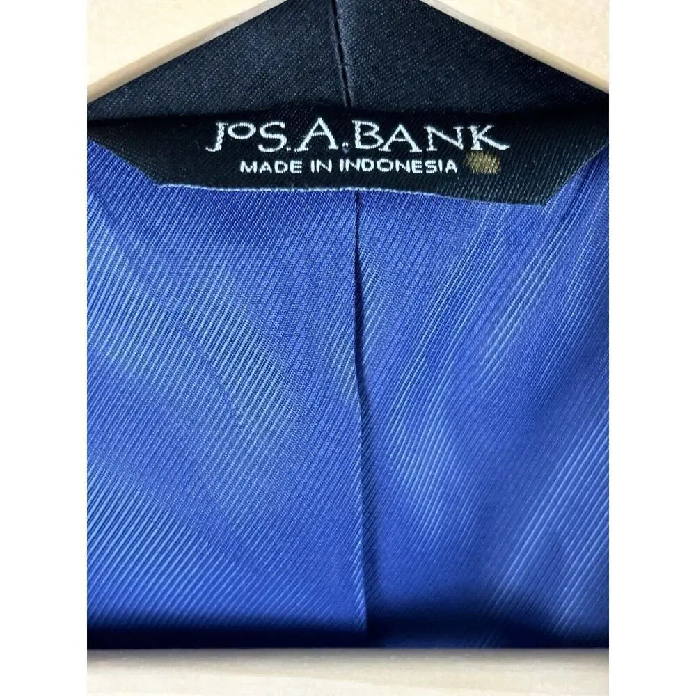 Jos A Bank Paisley Tailored Fit Sport Coat Blue Black Size‎ Medium Western Rodeo